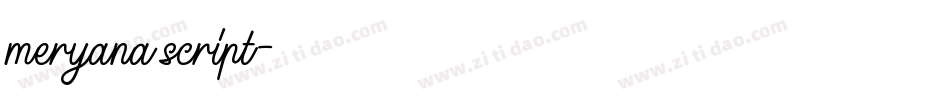 meryana script字体转换